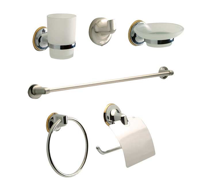 Set De Baño Juego De Accesorios Para Baño 6 Piezas Completo - Color blanco