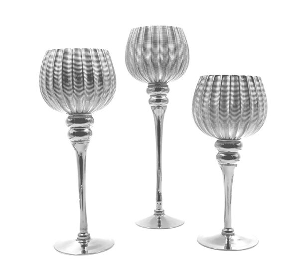 CANDELABRO VIDRIO COPA 3PZ HOME LIFE (ZT019) - Imagen 2
