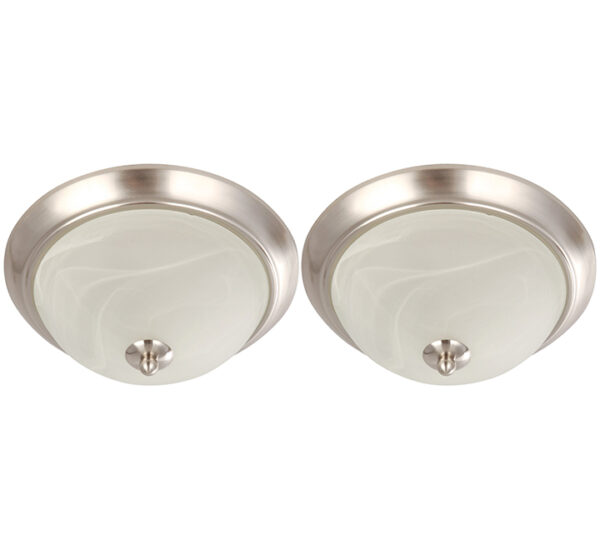 LAMP. TECHO NIQUEL SATINADO 1L E27 60W 2PZS (18397-4)