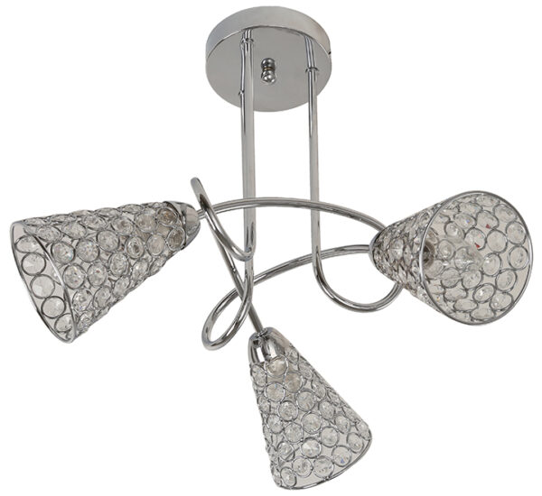 LAMP. TECHO CROMO 3L E14 40W (21487-4)