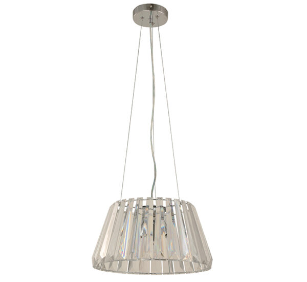 Lámpara Colgante Cromo 3 Luces E14 40W N/B IKE (21886-4)