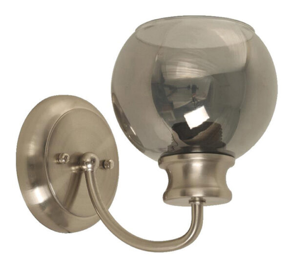 LAMP. PARED NÍQUEL SATINADO 1L E27 40W (43 22100-4)