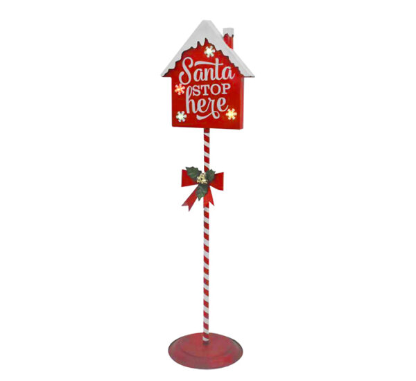 Señal Casa De Nieve Con Soporte Y Luz Maranelo(Xm21127-33)