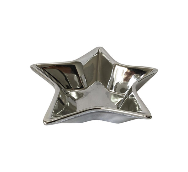 CENTRO DECOR/ESTRELLA PLATA 16.5CM NX(200-0800584)