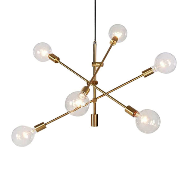 LAMP COLGANTE CANDELABRO E27 6 FOCOS PT751