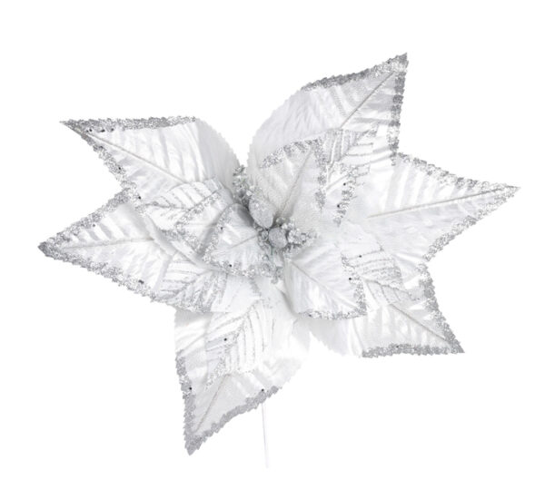FLOR PLATEADA DECORATIVA(55 CM)SANTINI(140-2500035)