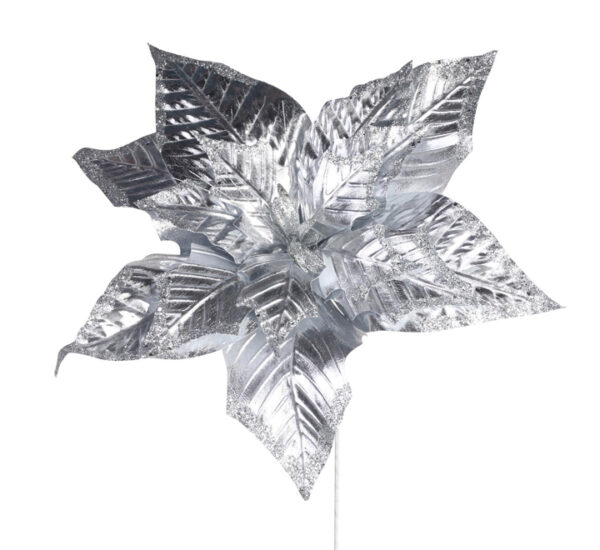 FLOR PLATEADA DECORATIVA(50 CM)SANTINI(140-2500056)