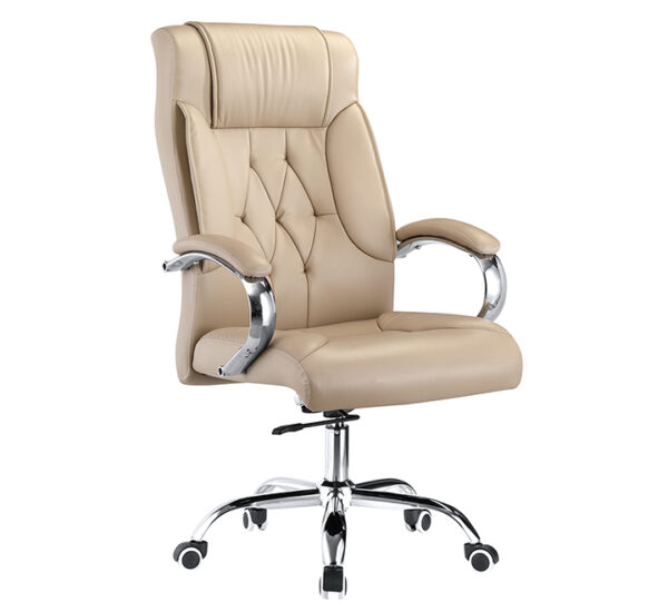 Silla Escritorio Poliuretano Beige (B676)