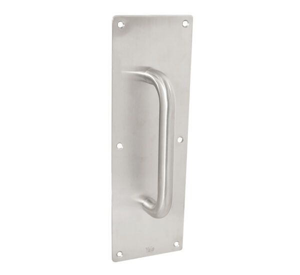 Agarradera Redonda Para Puerta Con Placa AC/Inoxidable YALE (10528)
