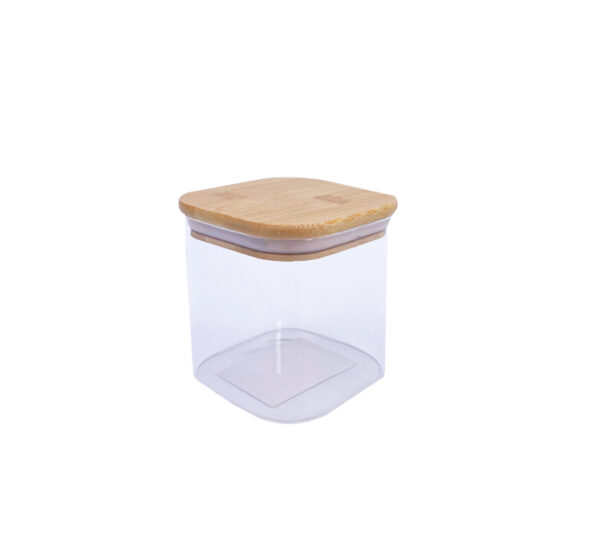 Repostero Cuadrado Tapa Bamboo 10Cm (B6517-550ML) HOME LIFE (808737)