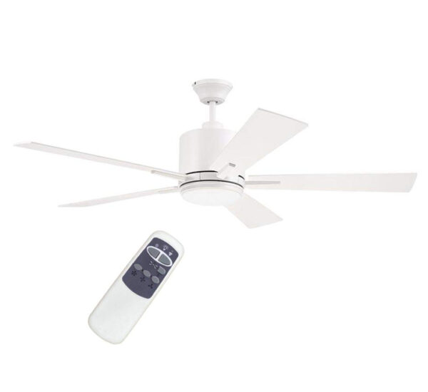 Ventilador Tumbado 52 Pulgadas Blanco + 5 Aspas + Control Remoto Led (V22748)