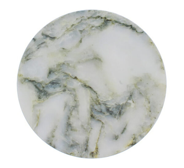 Plato Decorativo Tipo  Mármol con Vetas Doradas  33Cm DECORE (704-01780)