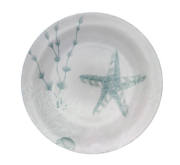 Plato Decorativo con Motivos Marinos 33x33x2 Cm DECORE (704-05330)