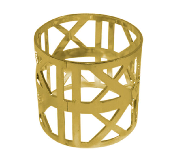 Juego De Anillos Para Servilletas 6 Piezas Dorado SANTINI (180-3300308)