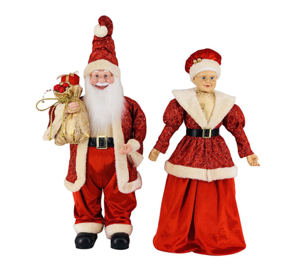Juego Santa Y Mamá Santa Decorativa 2 Piezas 60Cm SANTINI (160-4502253)