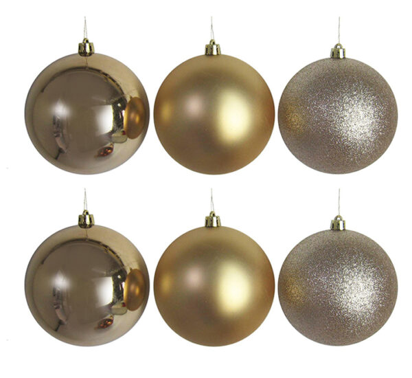 Set Bolas Navideñas 10Cm - 6 Piezas Champagne SANTINI (048-956215E)