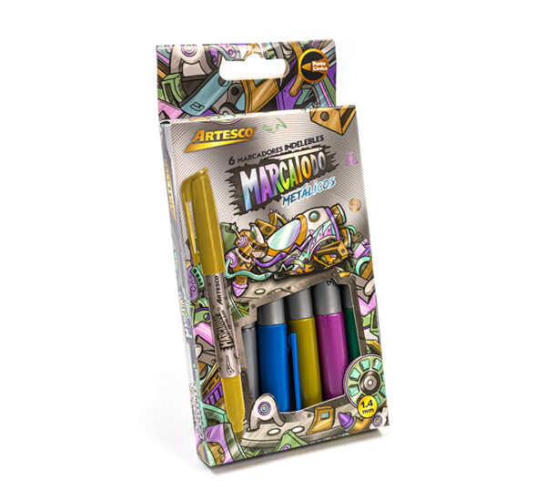Marcadores Marcatodo Metálicos (x6 Unidades) ARTESCO (MAR1131)