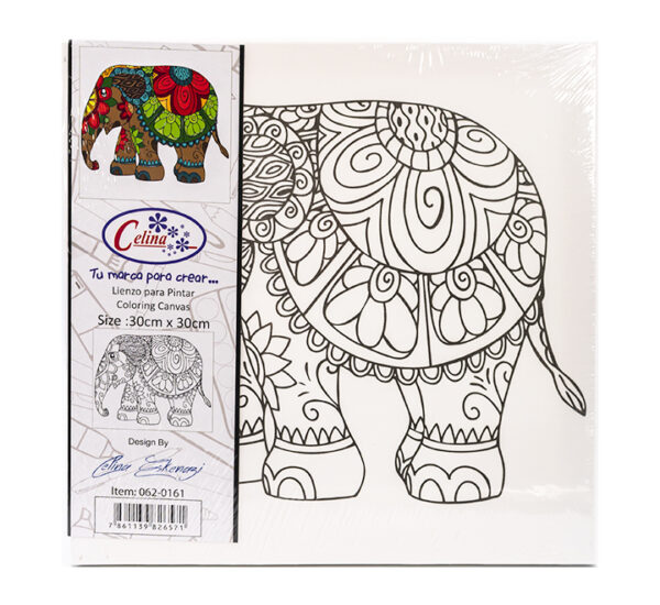 Lienzo Pre-Impreso (Elefante) 30x30Cm CELINA (062-0161)