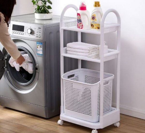 Mueble Lavandería 2 Repisas Con Ruedas FEDERAL (21178) - Imagen 2