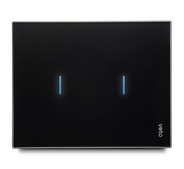 Interruptor Plura Doble Vidrio (Smart Negro) Wifi VETO (PLU60996)