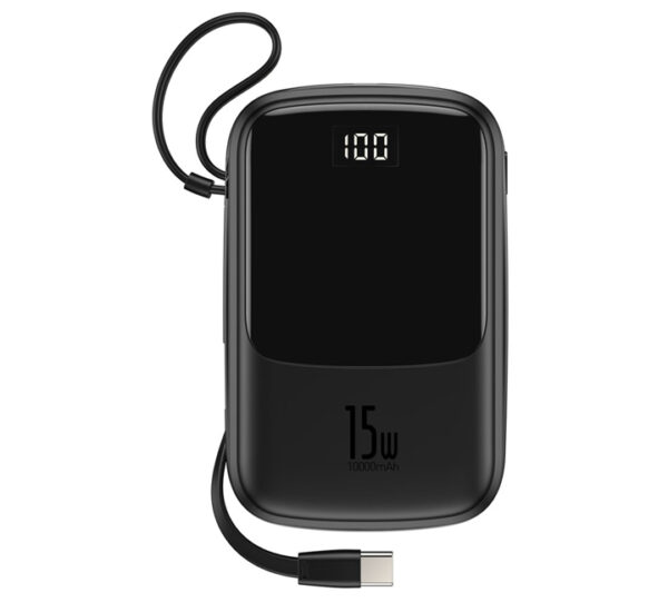 PowerBank 10,000mAh 3A 15W PD Negro PPQD-A01 BASEUS (6953156214668)