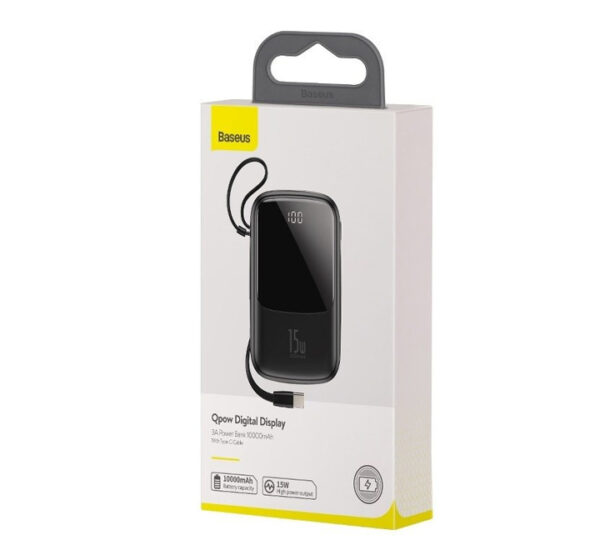 PowerBank 10,000mAh 3A 15W PD Negro PPQD-A01 BASEUS (6953156214668) - Imagen 4