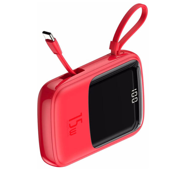 PowerBank 10,000mAh 3A 15W PD Rojo PPQD-A09 BASEUS (6953156214682) - Imagen 3