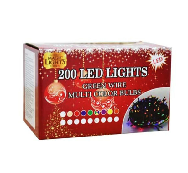 Luces Led Arrocillo Multicolor 200 Luces Cable Verde (LSSK2142/AL-51017)(517531)
