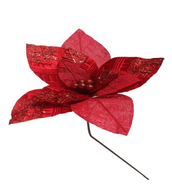 Flor Navideña Poinsetia 35Cm Roja Fussion MIRO(249606)(24016)