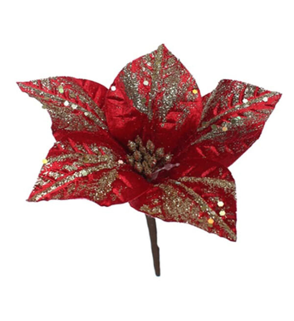 Flor Navideña Poinsetia 20Cm Roja Fussion MIRO(203561)(24026)