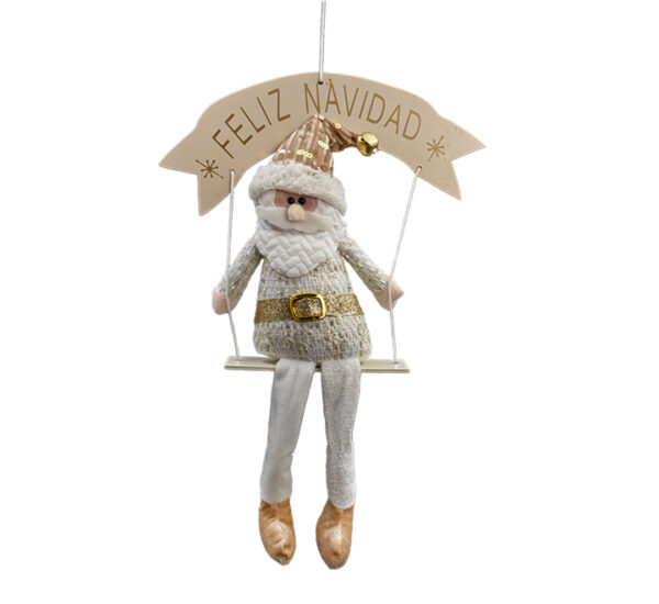 Letrero Colgante Con Muñeco 43Cm Dorado ML(ST2317-80)