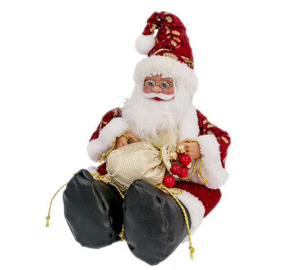 Santa Decorativo Sentado 40.5cm Rojo Musical MARANELO (SZ2312-10)