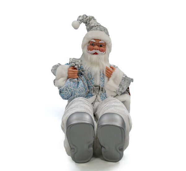 Santa Decorativo Sentado 66cm Plateado Con Movimiento Musical MARANELO (SZ2312-150)