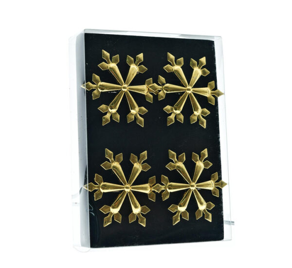 Set Aros 4 Piezas para Servilleta Copos Dorado SANTINI (180-0400051)