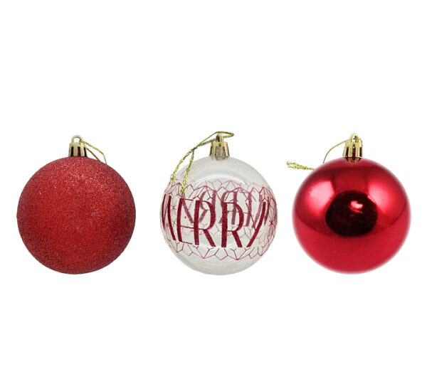 Set 10 Bolas Navideñas 8Cm Rojas SANTINI (130-2501726)