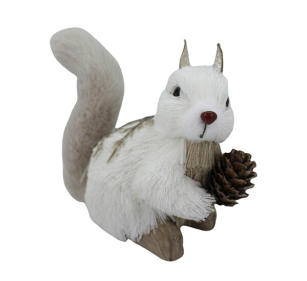 Adorno Navideño Ardilla 14Cm Blanco SANTINI (201-3400176)
