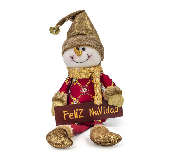 Muñeco Navideño Sentado 50Cm Rojo y Dorado Surtido MARANELO (ST2326-67)