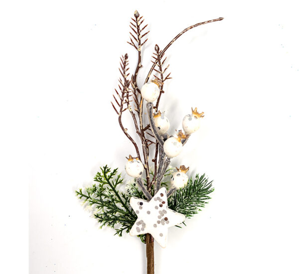 Pick Navideño 23Cm Estrella Nevada (CH19-382) CELINA(066-0029)