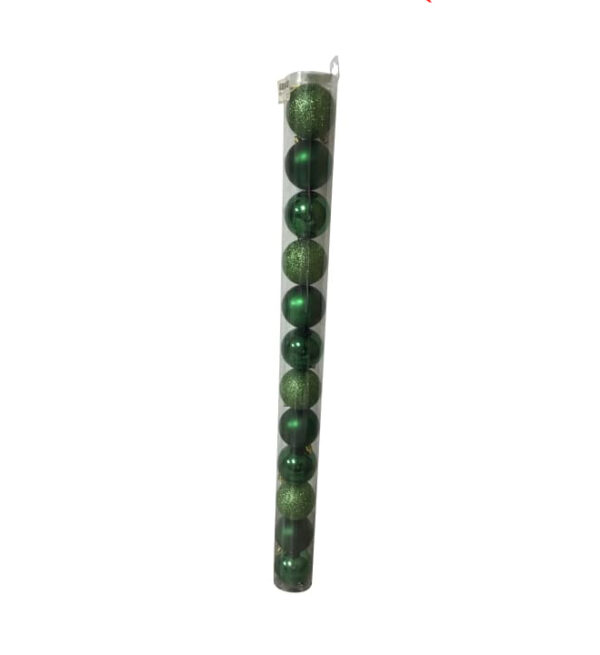 Bolas Navideñas 7Cm 12 Piezas Verde (Mate, Brillante, Escarchado) LUXURY (08971GN70)