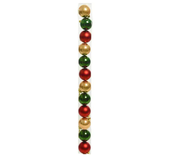 Bolas Navideñas 7Cm 12 Piezas Rojo/Verde/Dorado LUXURY (792-7/3S)