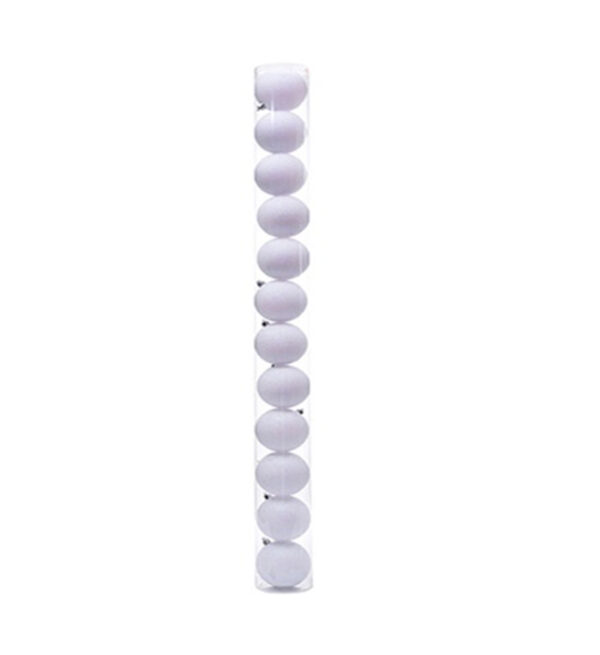Bolas Navideñas 8Cm 12 Piezas Blanco (Brillante, Mate, Escarchado) MIRO (831-XB022GWT)