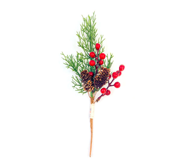 Pick navidad 29cm Pino Bayas Rojas CELINA