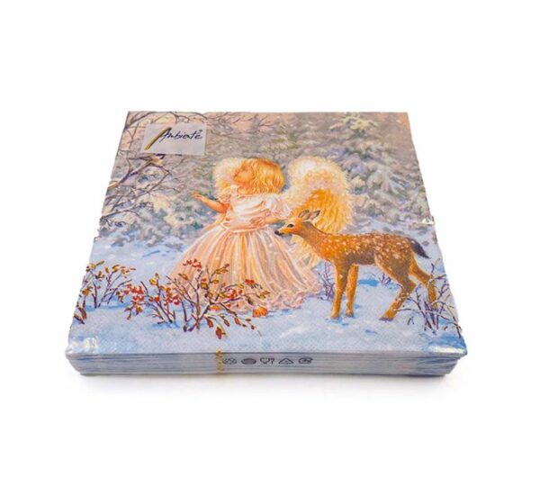 SET 20PZ Servilletas de Angel/Siervo (33x33CM) AMBIENTE