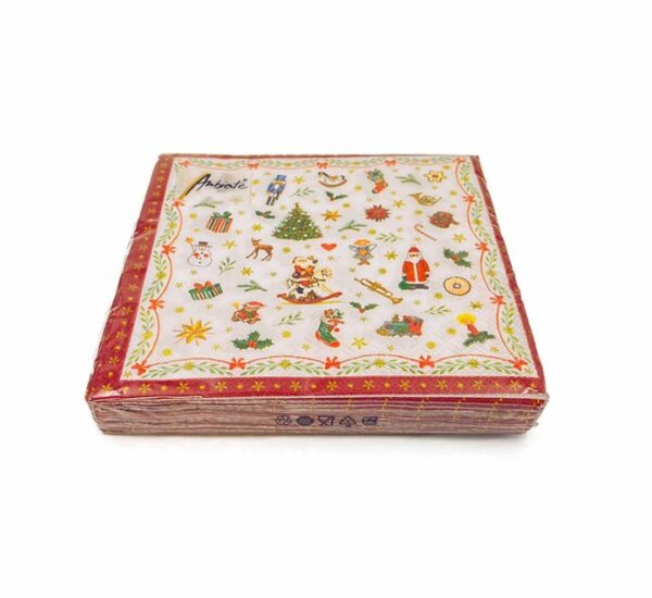 SET 20PZ Servilletas Adornos Navideños (33X33CM) AMB