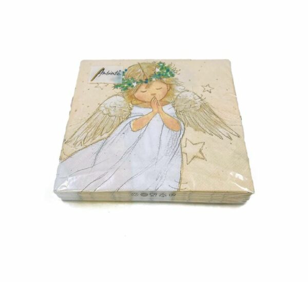 SET 20PZ Servilleta angel orando33X33CM AMB