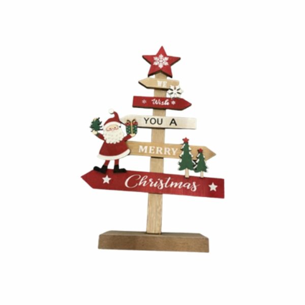 Letrero de madera de navidad arbol Cel