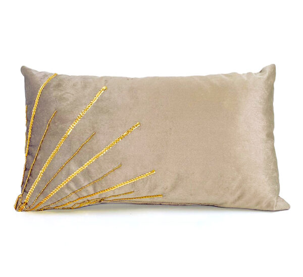 Cojin lumbar navideño 30X50 Plata goldem Sequins Kal