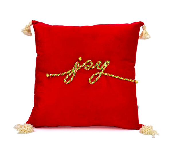 Cojin navideño 45X45 Rojo Santa Joy Nevada KAL
