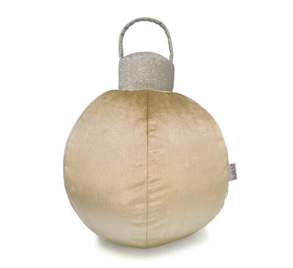 Cojin navideño bombillo 3D dorado 40cm KAL