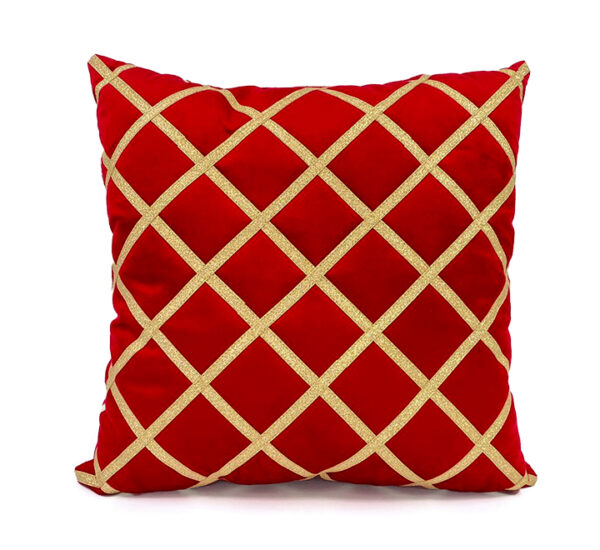 Cojin navideño 45X45 Rojo rombo escarcha KAL